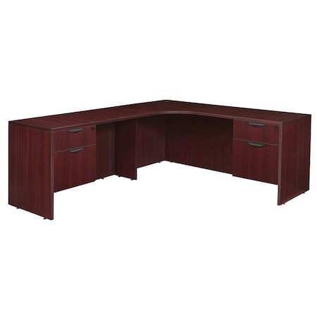 Regency Corner Desk Dbl Ped Left Corner Credenza, Legacy71", 72" D X 29" H, 71" W X Melamine Laminate LLDCL712447MH